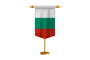 Bulgaria Flag Illustration with Stand flag