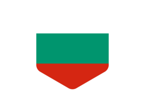 Bulgaria Flag Rounded Hexagon Shape flag