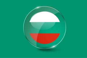 Bulgaria Flag Glossy Round Button flag