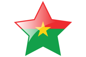 Burkina Faso Flag Star Icon flag