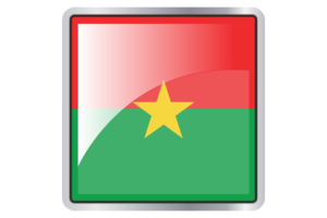 Burkina Faso Flag Square icon flag