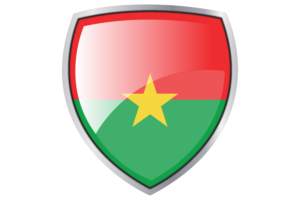 Burkina Faso Flag Couche Heraldic Shield flag