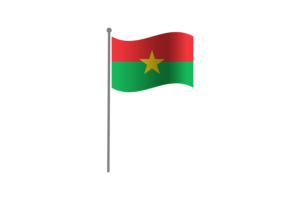 Waving Flag of Burkina Faso flag