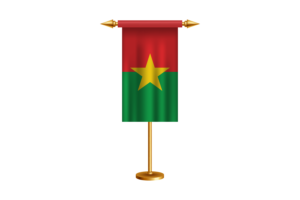 Burkina Faso Ceremonial Flag Vector Free flag