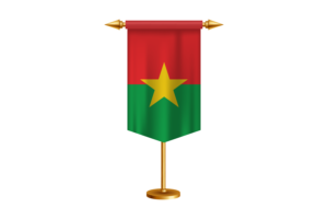 Burkina Faso Flag Illustration with Stand flag