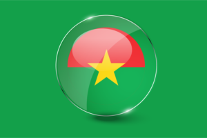 Burkina Faso Flag Glossy Round Button flag