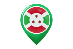 Burundi Flag Map Pin Icon flag