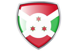 Burundi Flag Couche Heraldic Shield flag