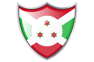 Shield with Flag of Burundi flag