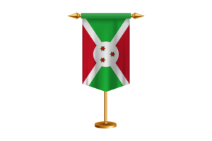 Burundi Flag Illustration with Stand flag