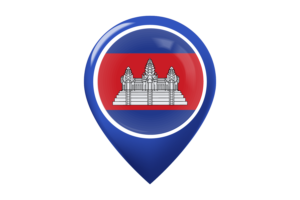 Cambodia Flag Map Pin Icon flag