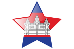 Cambodia Flag Star Icon flag