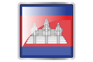 Cambodia Flag Square icon flag