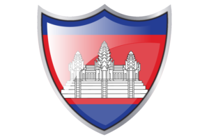 Shield with Flag of Cambodia flag