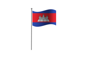Waving Flag of Cambodia flag