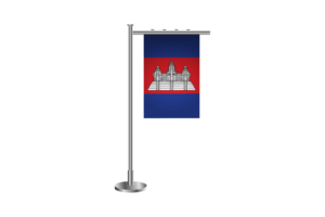 3d Cambodia Standing Flag flag