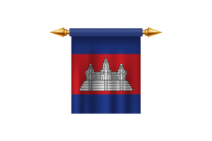 Cambodia Royal Emblem flag
