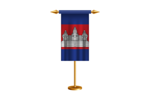 Cambodia Ceremonial Flag Vector Free flag