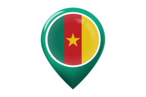 Cameroon Flag Map Pin Icon flag