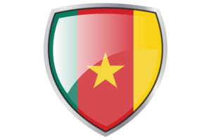 Cameroon Flag Couche Heraldic Shield flag