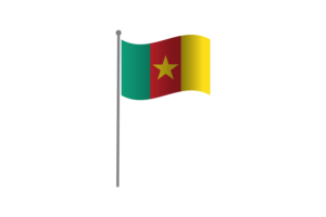 Waving Flag of Cameroon flag