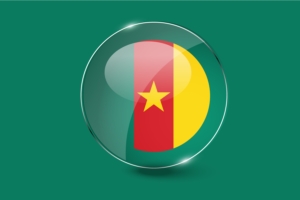 Cameroon Flag Glossy Round Button flag