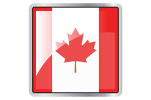 Quadratisches Icon der Flagge von Kanada flag