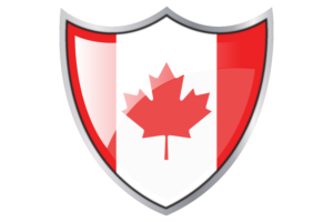 Schild mit der Flagge von Kanada flag