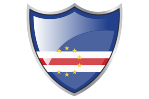 Shield with Flag of Cape Verde flag
