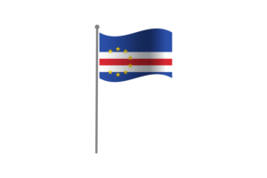 Waving Flag of Cape Verde flag