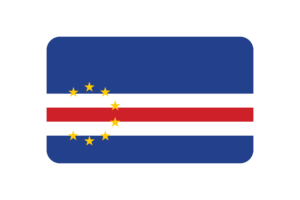 Cape Verde Flag Triangle Rounded Shape flag