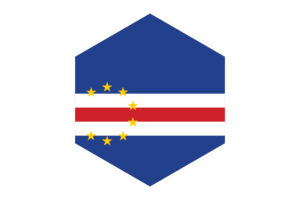 Cape Verde Flag Hexagon Shape flag
