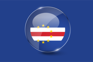 Cape Verde Flag Glossy Round Button flag