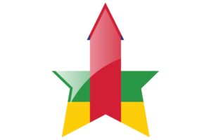 Central African Flag Star Icon flag