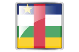 Central African Flag Square icon flag