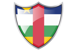 Shield with Flag of Central African flag