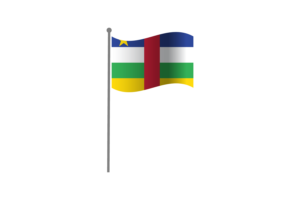 Waving Flag of Central African flag