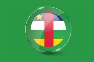 Central African Flag Glossy Round Button flag