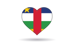 Love of Central African Heart Shape flag