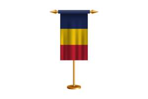 Chad Ceremonial Flag Vector Free flag