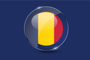 Chad Flag Glossy Round Button flag