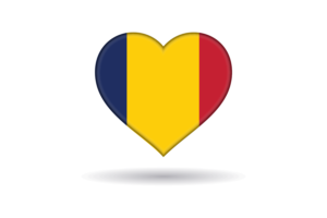 Love of Chad Heart Shape flag