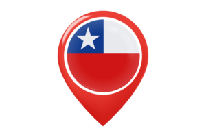 Chile Flag Map Pin Icon flag
