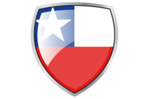 Chile Flag Couche Heraldic Shield flag