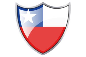 Shield with Flag of Chile flag