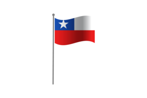 Waving Flag of Chile flag