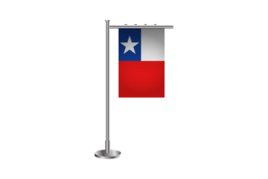 3d Chile Standing Flag flag
