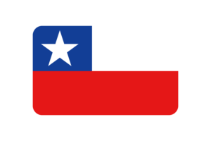 Chile Flag Triangle Rounded Shape flag