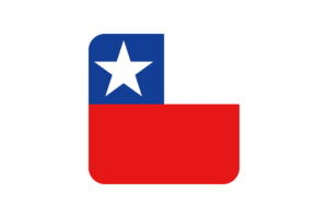 Chile Flag Square Rounded Shape flag