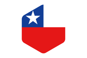 Chile Flag Rounded Hexagon Shape flag